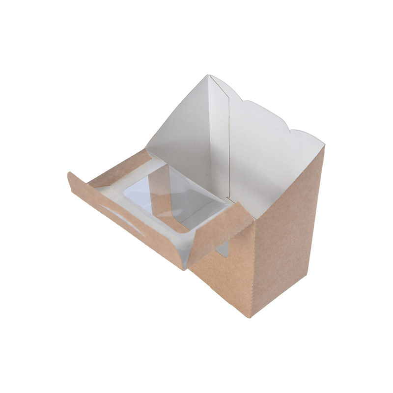 Tortilladoos van kraftpapier met venster