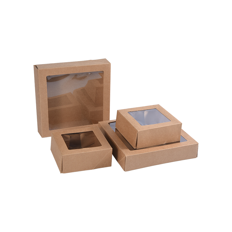 Bruine Kraft kleine taartdozen voor taartporties - Koekjes/Brownie bakkerijdozen - Kartonnen taartverpakkingsdozen voor lekkernijen/cadeaus